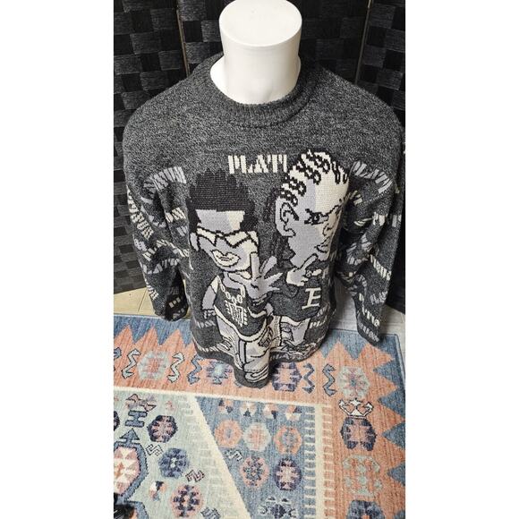 Vintage Y2k Cartoon Long Sleeve Sweater XXL A501